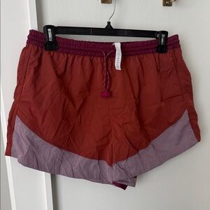 Lululemon Athletica Burgundy and Lavender Hiking Shorts